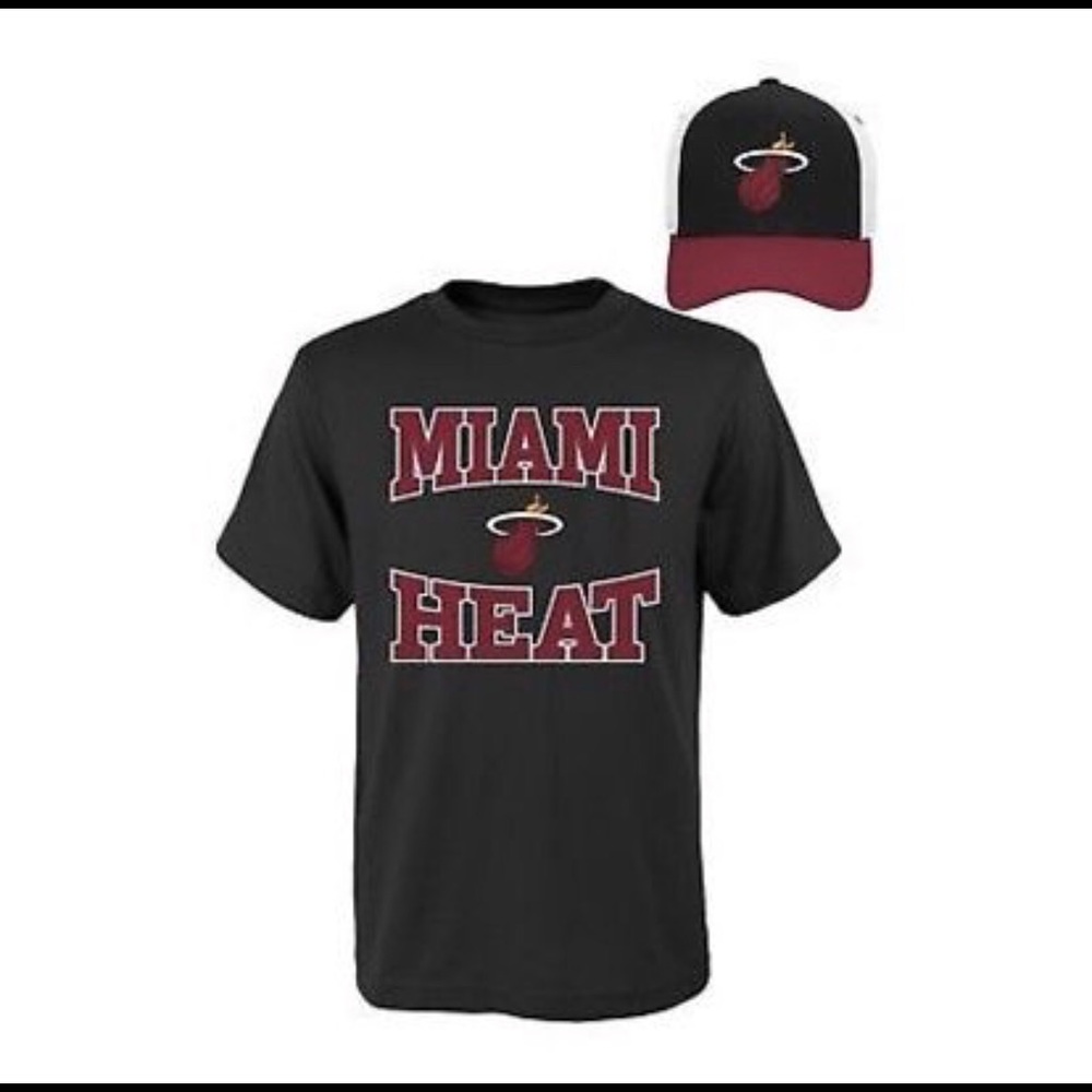 NBA Miami Heat Youth Hat & Tee Set- Size M 10-12